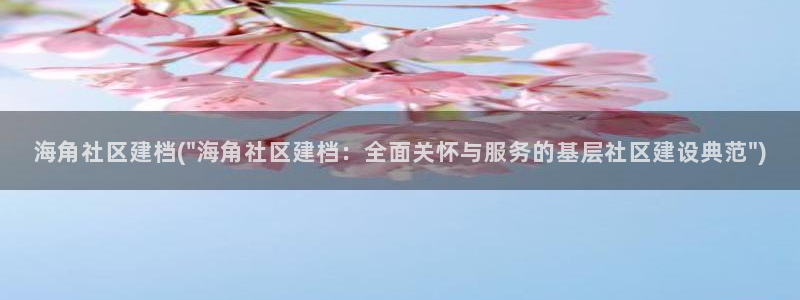 海角社区2.0：海角社区建档(\